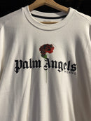 Camiseta Palm Angels Milano Flor Oversized ’ Branca - Pronta Entrega