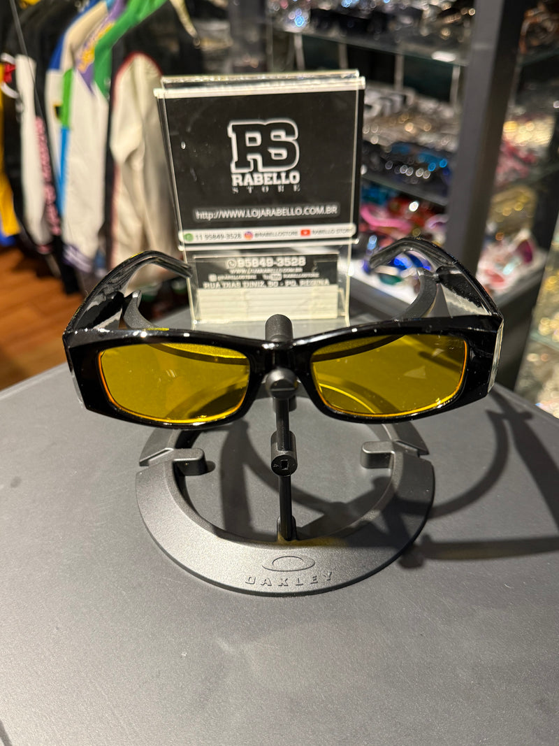 Óculos Palm Angels Preto Lente Transparente Amarelo - Pronta Entrega