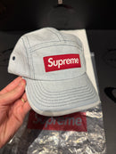 Boné Supreme 5 Panel Washed Canvas Camp Denim Jeans - Pronta Entrega