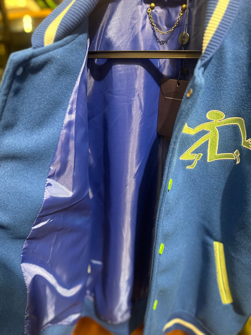 Jaqueta Varsity Louis Vuitton Blue - Pronta Entrega