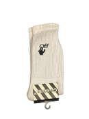Meia Off White Cano Alto White - Pronta Entregal