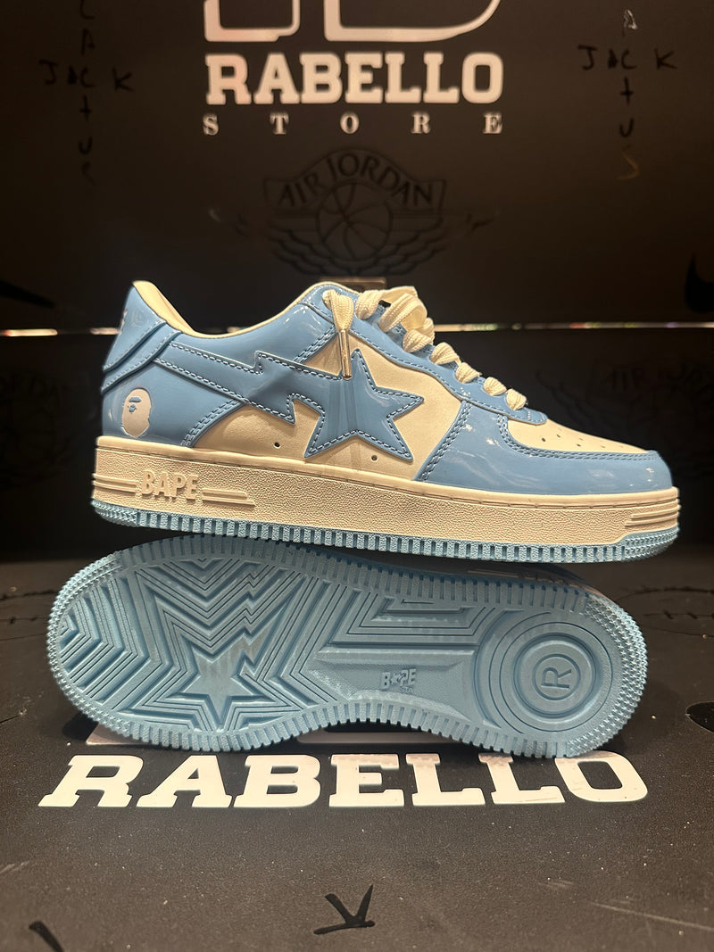 Tênis BAPE A Bathing APE Court Sta Blue White - Pronta Entrega
