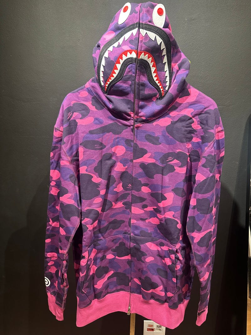 Jaqueta Bape Shark Camo Pink Full Zip - Pronta Entrega