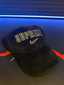 Boné Supreme Nike Arc Corduroy 6-Panel Black SS22 - Pronta Entrega