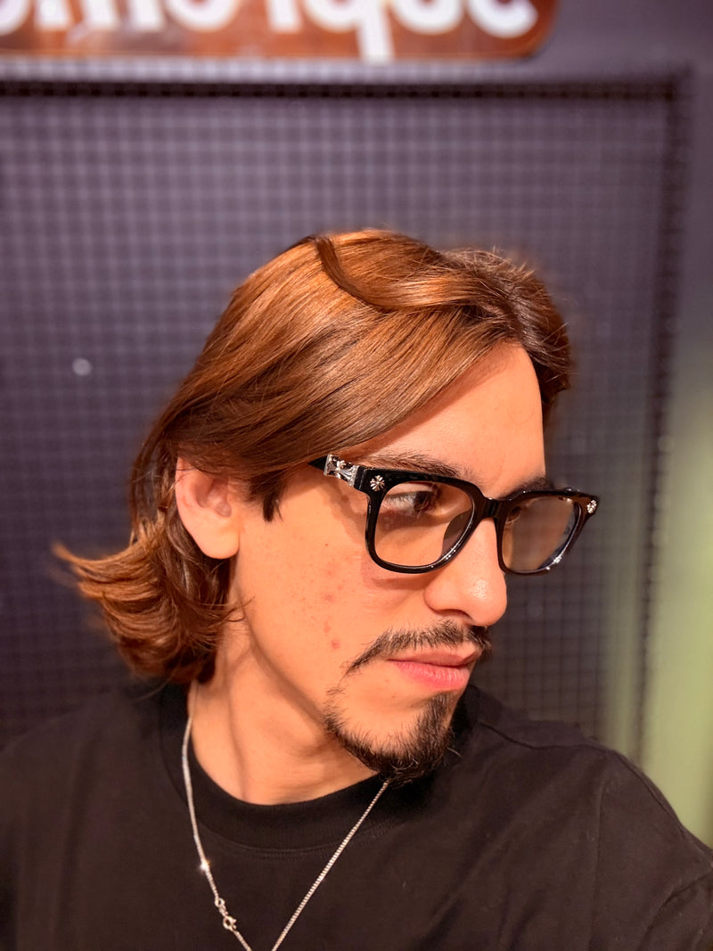 Óculos Chrome Hearts Armação Preto Prata - Pronta Entrega