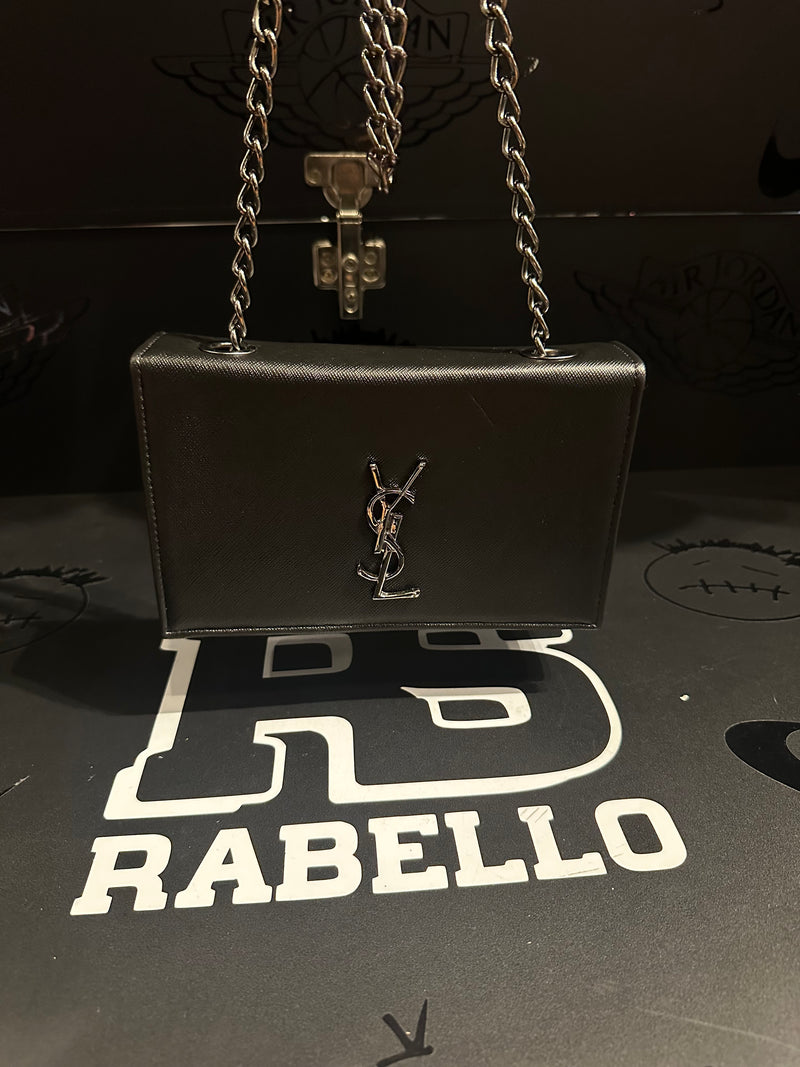 Bolsa Yves Saint Laurent Kate Black/Silver - Pronta Entrega
