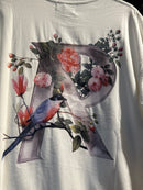 Camiseta REPRESENT Logo Costas Floral Branco - Pronta Entrega