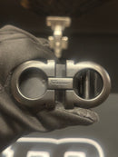 Cinto Ferragamo Preto Fivela Preta Gancini 110 CM  - Pronta Entrega