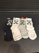 Pack 4 Meias Off-White Cano Alto - Pronta Entrega