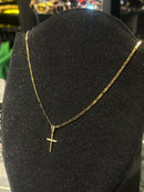 Corrente Banhada Pingente Cruz 70 CM - Pronta Entrega