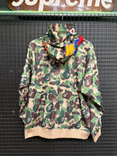 Jaqueta Bape Shark x Adidas Track Hoodie Camo Green - Pronta Entrega