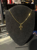 Corrente Cartier Banhada Pingente Cruz Aberta 60 CM - Pronta Entrega