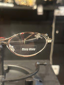 Óculos Miu Miu Redondo Armação Rose Lente Clear - Pronta Entrega