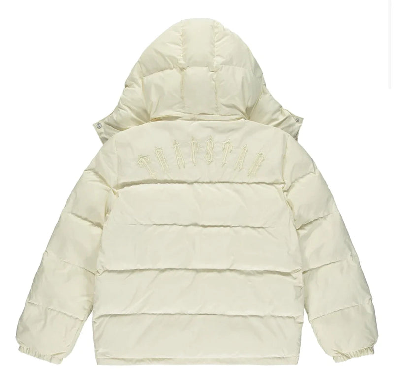 Jaqueta Puffer Trapstar Irongate Hooded Cream - Encomenda