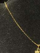 Corrente Cartier Banhada Pingente Jesus Cristo/Cruz 40 CM - Pronta Entrega