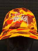 Boné Stussy x Bape Camo Yellow - Pronta Entrega