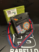 Bolsa Gucci Carteiro Transversal Tiger Couro Preto - Pronta Entrega