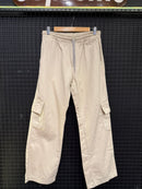 Calça Cargo Sarja Creme Sem punho - Pronta Entrega