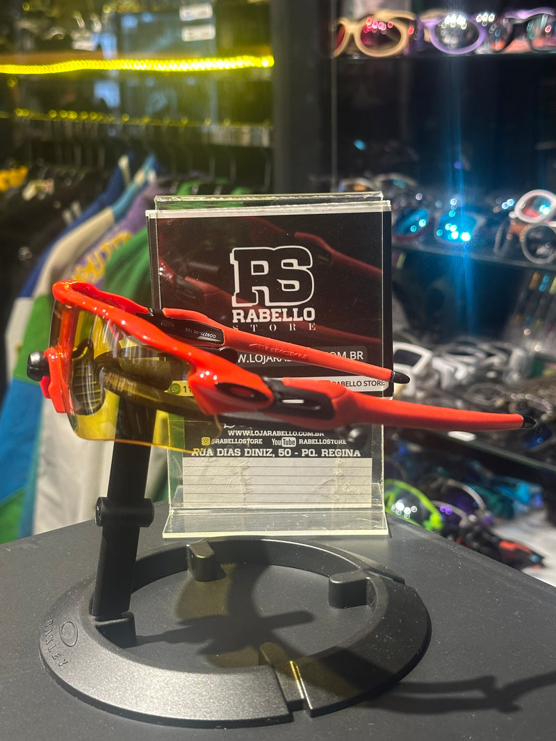 Óculos Oakley Radar Ev Vermelho Lente Amarela - Pronta Entrega