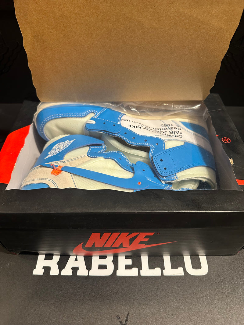 Tênis Nike  Air Jordan 1 High X Off White University Blue - Pronta Entrega