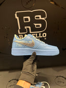 Tênis Air Force 1 Low X Off-White MCA University Blue/Metallic Silver-White - Pronta Entrega