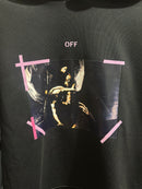 Moletom com Gorro Off-White Caravaggio Print Black Cyclamen - Pronta Entrega