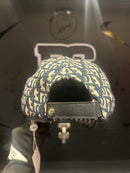 Boné Aba Curva Dior Bege/Azul Logo Frontal - Pronta Entrega