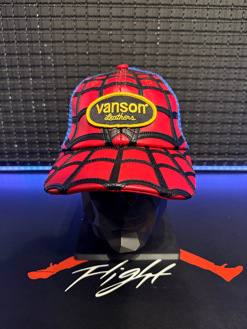 Boné Supreme x Vanson Leathers Spider-Man Mesh Back 6-Panel Red - Pronta Entrega
