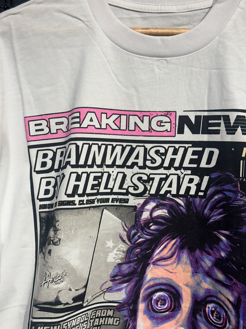 Camiseta Hellstar Breaking News White - Pronta Entrega
