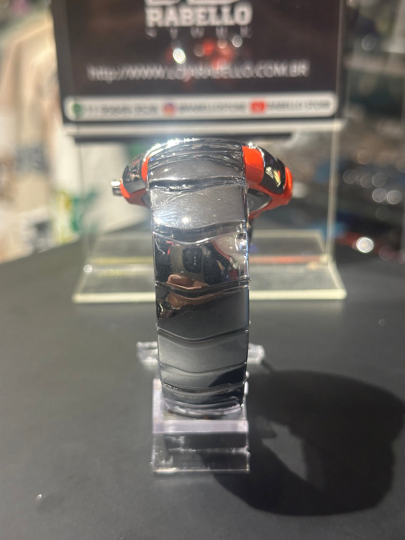 Relógio Oakley Blade II Silver Fundo Vermelho - Pronta Entrega