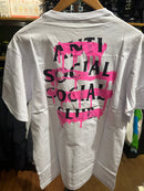 Camisa Anti Social Social Club Branca Ink Pink - Pronta Entrega