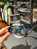 Óculos Palm Angels Preto Lente Transparente Azul  - Pronta Entrega