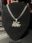 Corrente Cravejada Pingente “Eazy Money” Em Zicornia Cubica Prata 50 CM - Pronta Entrega