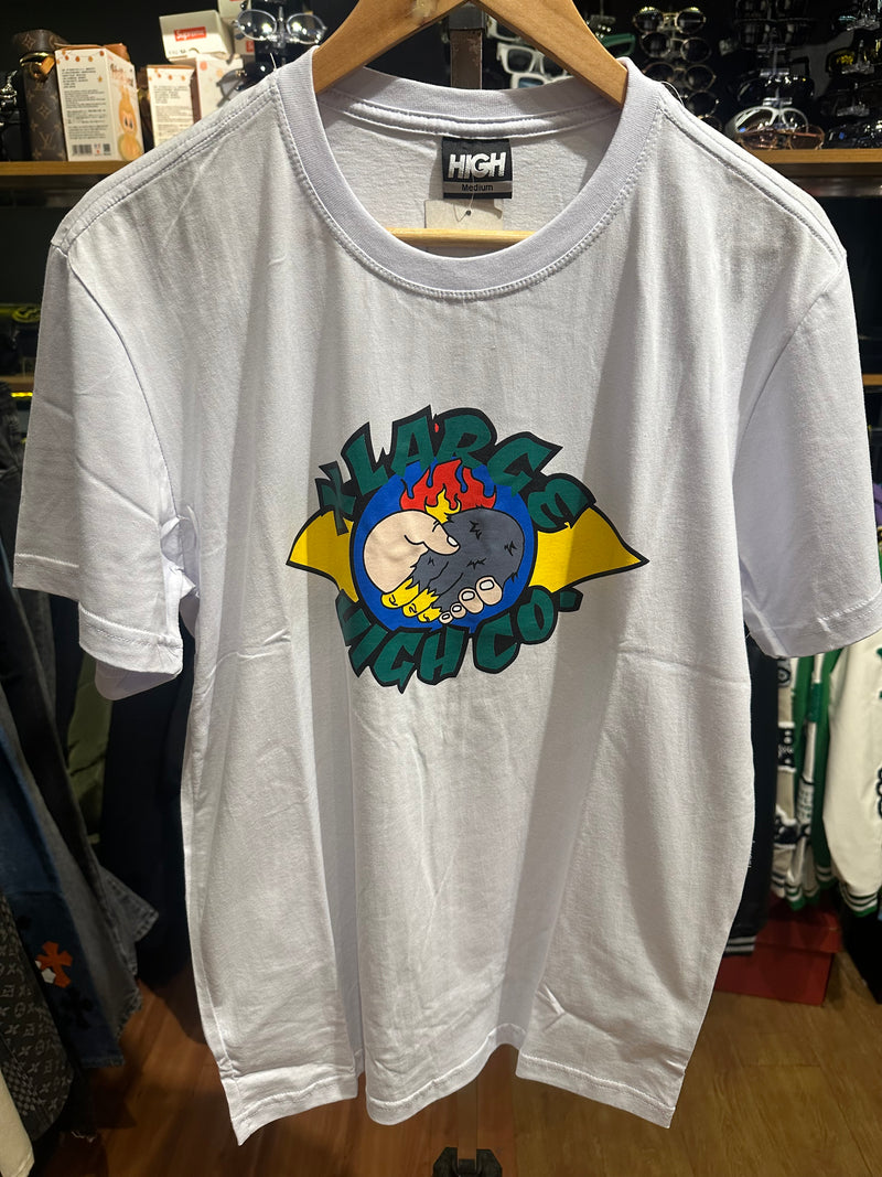 Camisa High XLARGE Hand Shake Fire Branca - Pronta Entrega