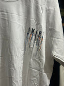 Camiseta Amiri Logo Multicolor Branca - Pronta Entrega