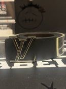 Cinto Louis Vuitton Initiales Black Logo Preto/Gold 110 CM  - Pronta Entrega