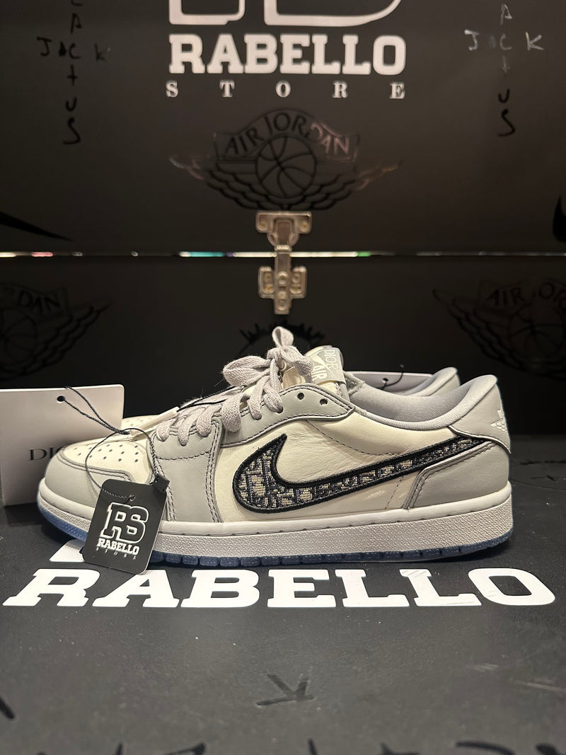 Tênis Nike Air Jordan 1 Low X Dior Grey - Pronta Entrega