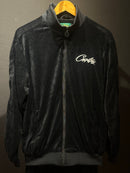 Conjunto Corteiz VVS Velour Jacket Black - Pronta Entrega