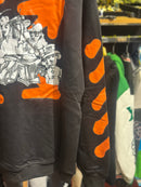 Moletom Com Gorro Off-White Black/Orange - Pronta Entrega