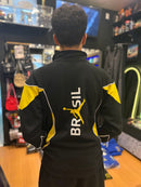 Conjunto Tracksuit Jordan Brasil Preto Amarelo 2026/27 - Pronta Entrega