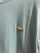 Camisa Lacoste Azul Logo Branca/Verde - Pronta Entrega