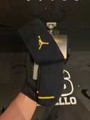Meia Nike Air Jordan Cano Alto Black/Gold - Pronta Entrega