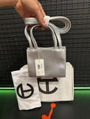 Bolsa Telfar Small Shopping Prata - Pronta Entrega