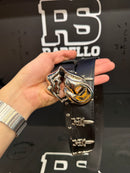 Cinto Chrome Hearts 105 CM Rolling Stones Couro Metal - Pronta Entrega