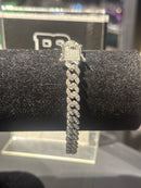 Pulseira Cravejada Prata 20 CM - Pronta Entrega