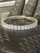 Pulseira Prata Em Zicornia Cúbica - Pronta Entrega