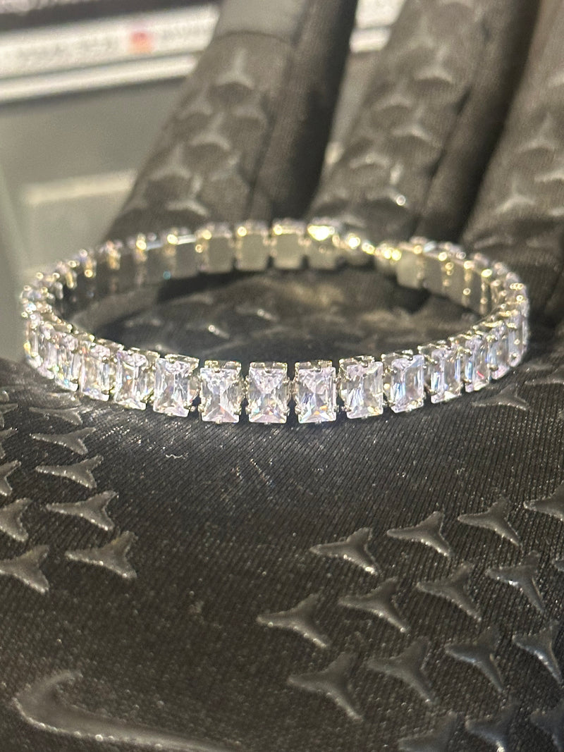 Pulseira Prata Em Zicornia Cúbica - Pronta Entrega