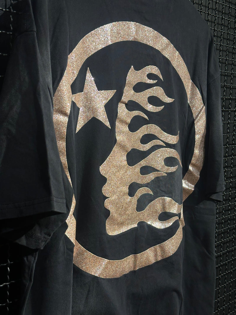 Camiseta Hellstar Classic Glitter Tee Black - Pronta Entrega