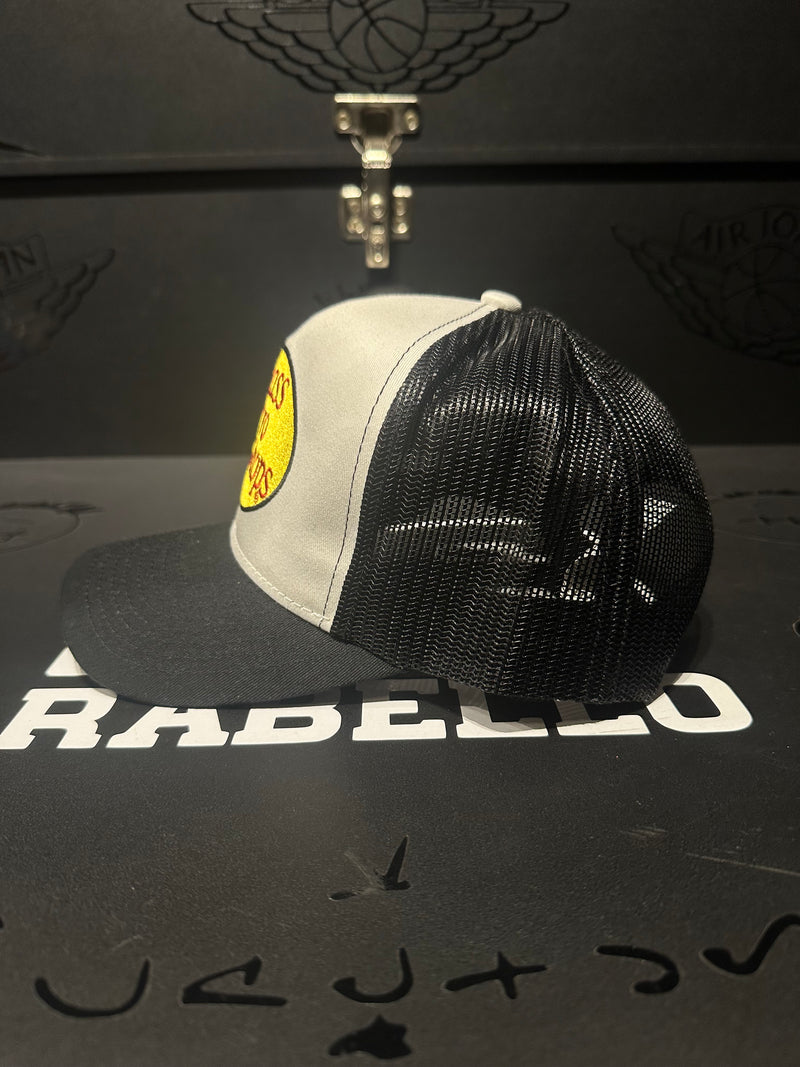Boné Aba Curva Trucker Bass Pro Shops Black/White - Pronta Entrega