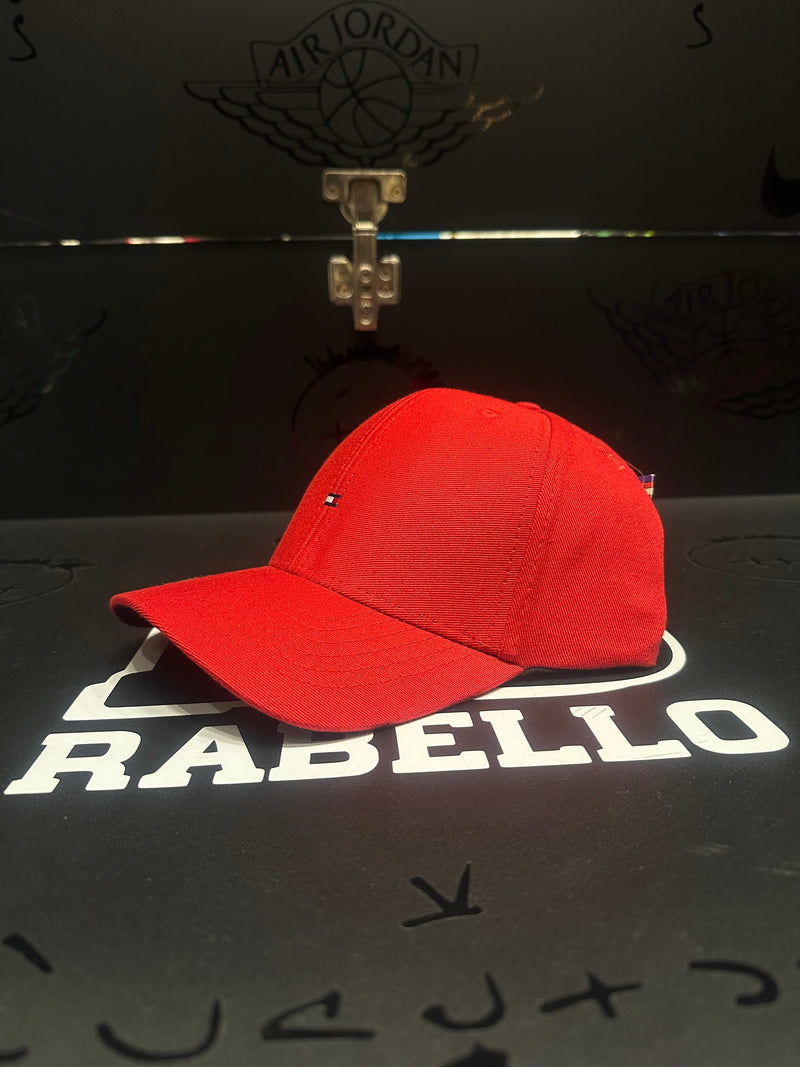 Boné Aba Curva Tommy Hilfiger Logo Pequeno Vermelho - Pronta Entrega